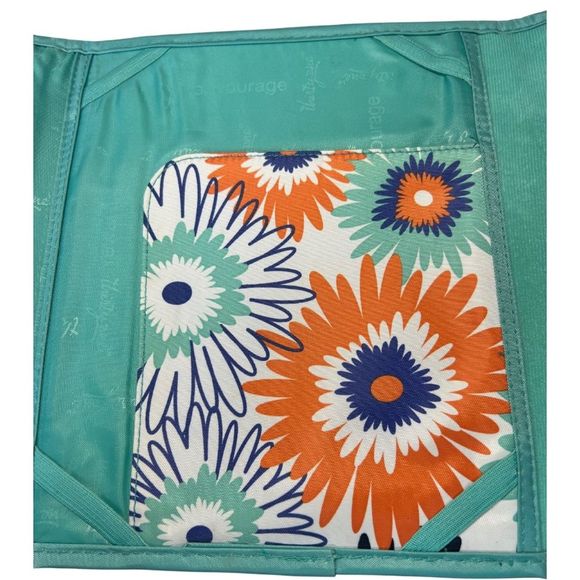 Thirty One Fold it Up Organizer Navy Wave Paper Notebook Holder Stationery - Picture 4 of 9